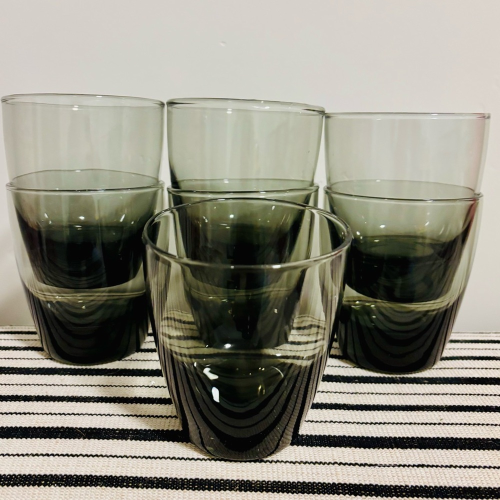 Libbey Classic Smoke Double Old Fashioned Glasses - Set of 7